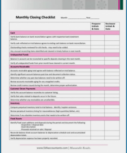accounting month end checklist template excel financial audit checklist template excel