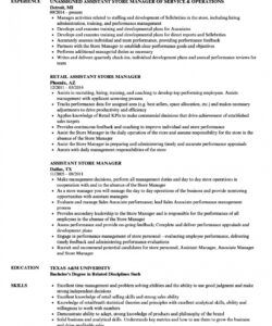 assistant retail managers resume template   mt home arts retail manager job description template doc