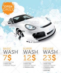 car wash flyers  40 free psd eps indesign format mobile car wash flyer template doc