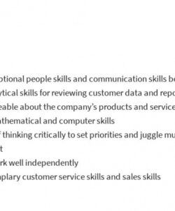 customer service sales associate job description template customer service job description template pdf