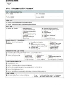 editable new employee orientation checklist ~ template sample orientation checklist template doc