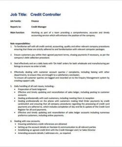 free 12 controller job description templates  free sample finance manager job description template doc