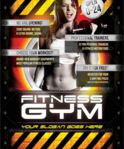 free 32 fitness flyer designs  psd word publisher  free exercise class flyer template doc