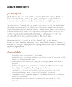 free 8 creative director job description samples in pdf executive director job description template