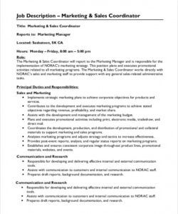 free 9 sample marketing coordinator job description staff job description template