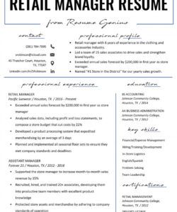 free assistant retail managers resume template   mt home arts retail manager job description template pdf