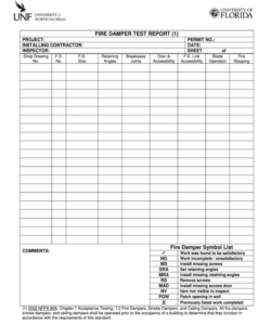 free fire damper inspection form  fill out and sign printable hvac inspection checklist template pdf