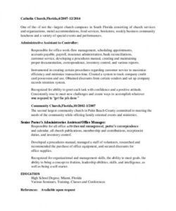free hr administrative assistant resume download  shrm senior pastor job description template and sample