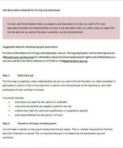 free job description template  28 free word excel pdf staff job description template pdf