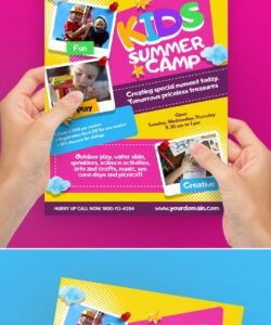 free kids summer camp flyer poster template 200134  flyers day camp flyer template and sample