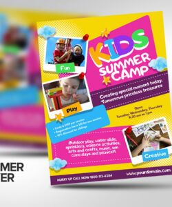 free kids summer camp flyer poster template 200134  flyers day camp flyer template doc