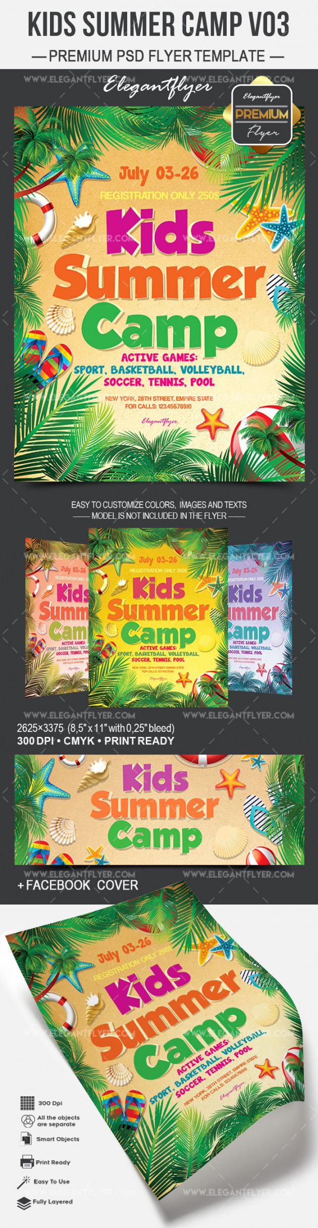 free kids summer camp v03  flyer psd template  by elegantflyer day camp flyer template pdf