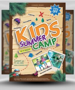 free summer camp flyer 4  flyerheroes day camp flyer template