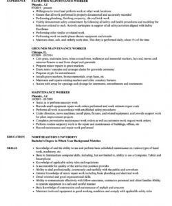 general maintenance worker resume  louiesportsmouth ideal job description template and sample
