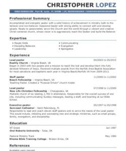 pastoral resumes  pastor resume template guide 20 senior pastor job description template and sample