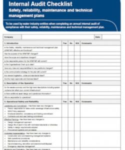 printable 11 internal checklist templates  pdf google docs word internal audit checklist template examples