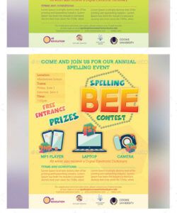 spelling bee contest flyer template by emty  graphicriver sales contest flyer template pdf