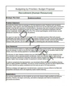 10 recruitment proposal templates in google docs  ms budget request template for human resource department excel