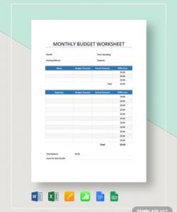 19 budget worksheet examples  word pdf excel  examples basic budget template for teenager