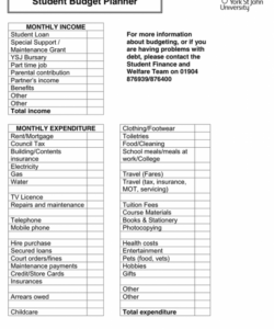 budget planner  download free documents for pdf word and college student parents budget template pdf