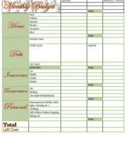 detailed monthly budget detailed household budget template sample