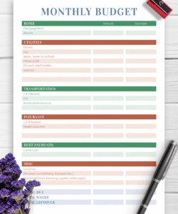 download printable monthly household budget pdf personal weekly budget planner template doc