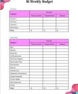 editable 10 bi weekly budget template  room surf free budget template for single mom word