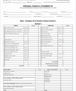 editable 10 personal financial statement template excel  excel personal financial statement template budget pdf