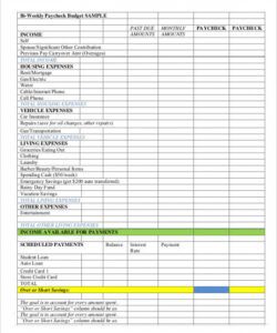 editable 9 bi weekly budget template monthly budget based on biweekly pay template doc