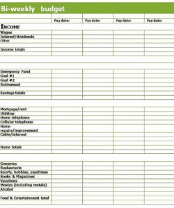 editable biweekly budget template  culturopedia biweekly pay budget template sample