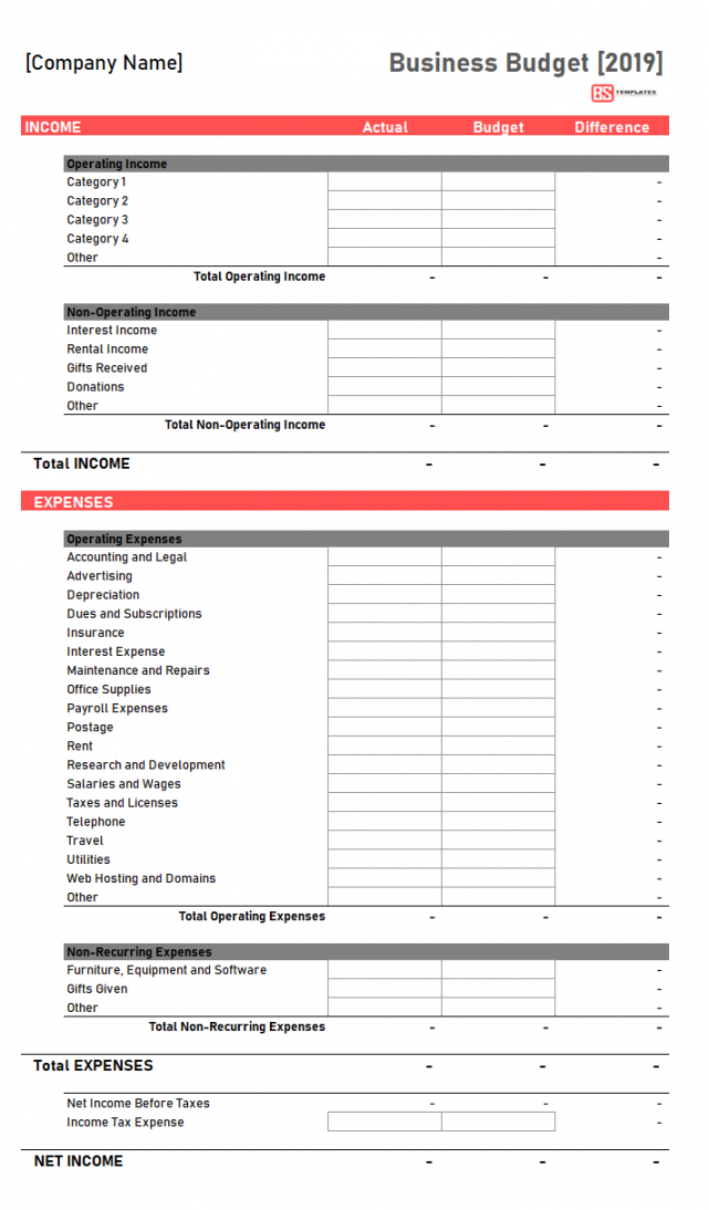 editable free small business budget template for excel google docs annual budget template for business sample