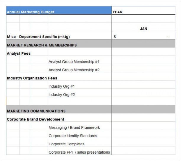 editable marketing budget template  30 free word excel pdf digital marketing budget plan template pdf
