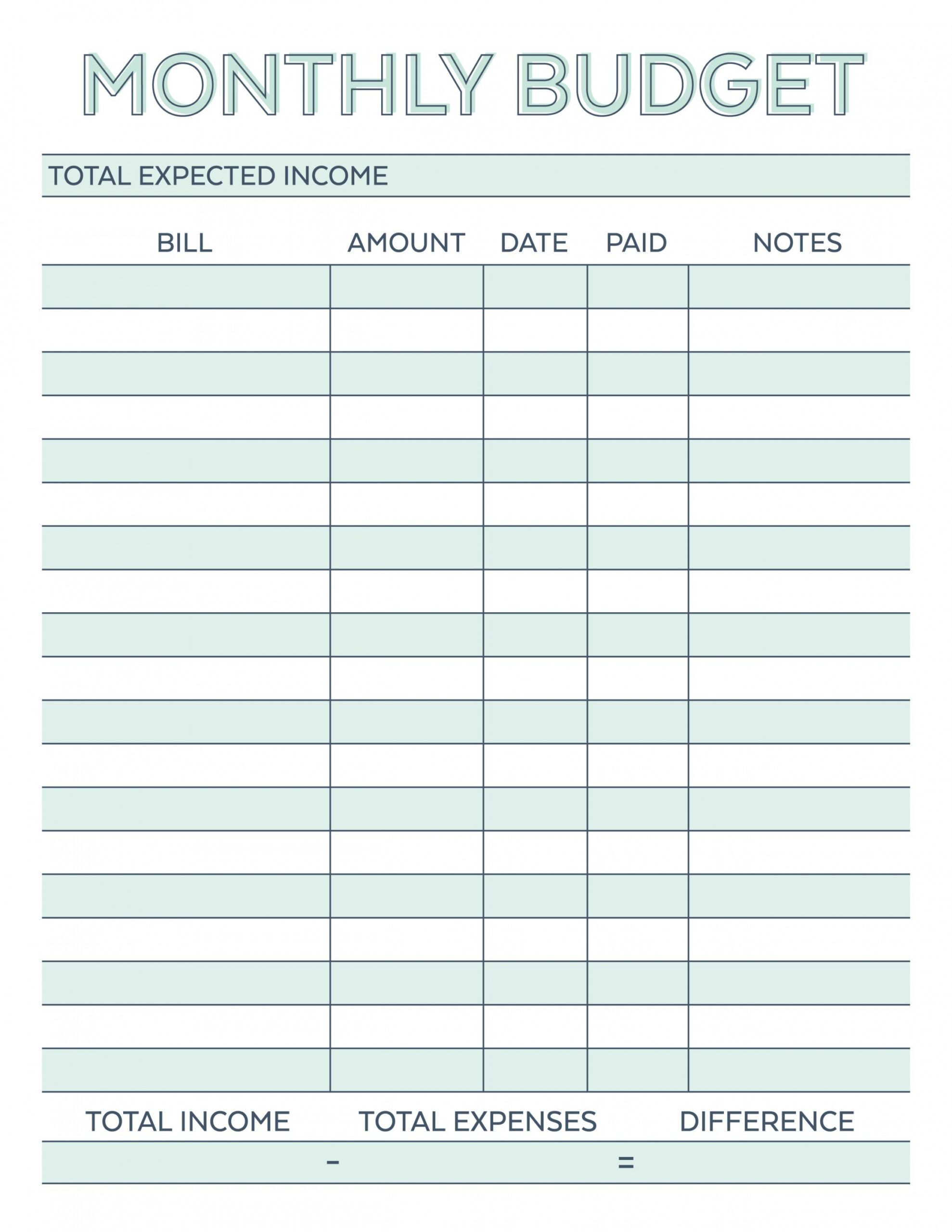 editable online monthly budget spreadsheet throughout printable online monthly college budget planner template excel