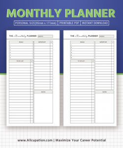 editable personal monthly planner filofax personal size inserts monthly budget free template personalsize planner pdf