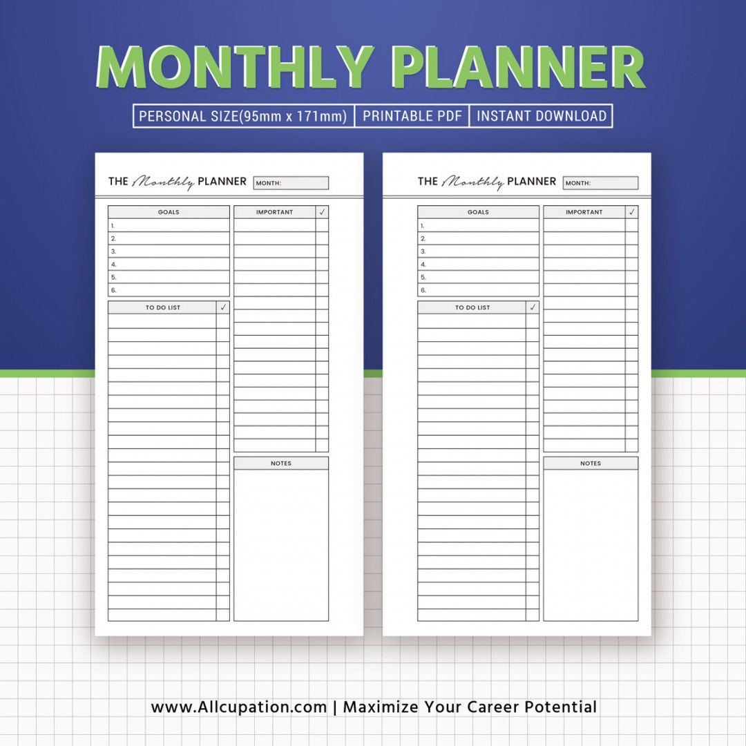 editable personal monthly planner filofax personal size inserts monthly budget free template personalsize planner pdf