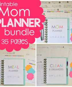 editable printable mom planner bundle busy mom planner meal plan  etsy free budget template for single mom