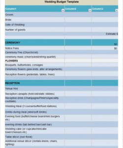 editable wedding budget template  16 free word excel pdf wedding budget breakdown template word