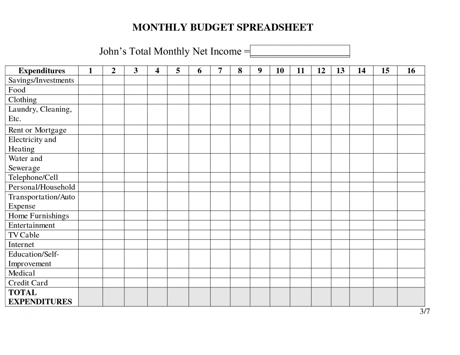 free 18 best images of personal financial worksheet excel blank personal monthly budget template pdf