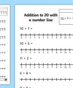 free addition to 20 with a number line worksheet  math  twinkl single mom budget for two kids numbers template example