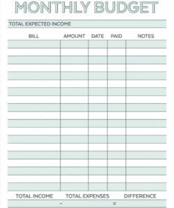 free easy household budget worksheet family personal family household budget template example