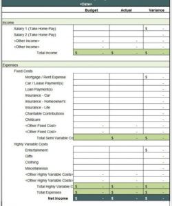 free household budget template  8 free word excel pdf basic budget template for teenager example