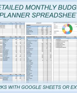 free monthly budget planner budget spreadsheet detailed budget detailed household budget template example