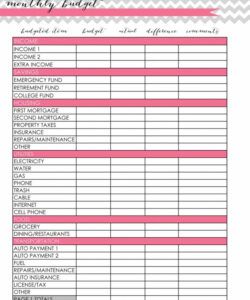 free monthly budget template  frugal fanatic  free monthly budget tracker spreadsheet template example
