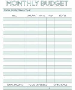 free monthly budget template  frugal fanatic  household family monthly budget planner template doc