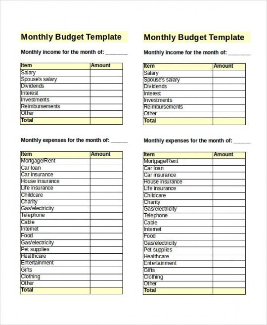 free monthly budget templates  18 free doc xlsx &amp; pdf monthly saas business budget template word