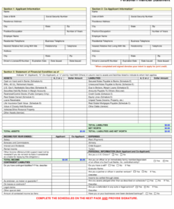 free personal financial statement template download printable personal financial statement template budget