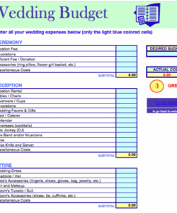 free wedding budget template  free iwork templates sample wedding budget spreadsheet template pdf