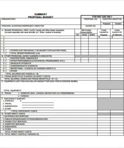 grant proposal budget template excel  pdf template template for project budget for grant application sample