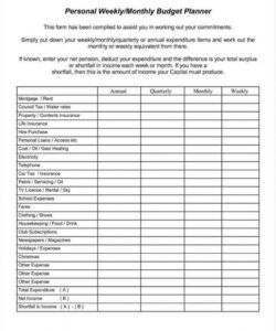 monthly business expense calculator worksheet  sample small business monthly budget template doc