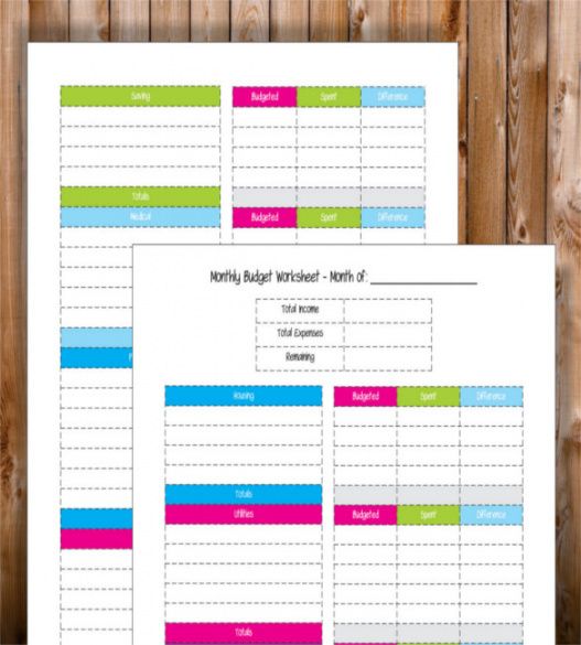 Printable Basic Budgeting Template Template Business Simple Budget ...